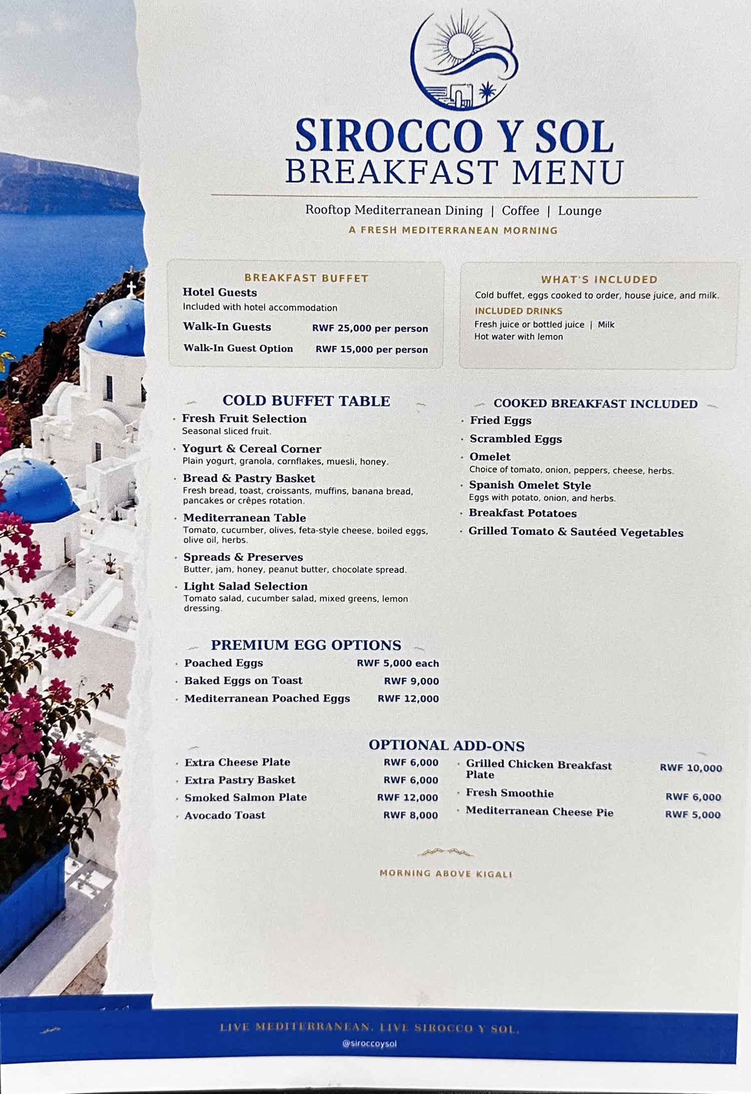 Breakfast menu — A Fresh Mediterranean Morning